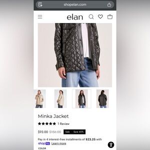 Elan Black Quilted Leather Jacket